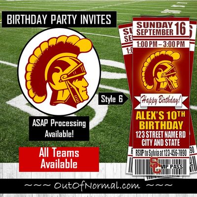 REPRINT - Previous USC Invitation Ticket Style