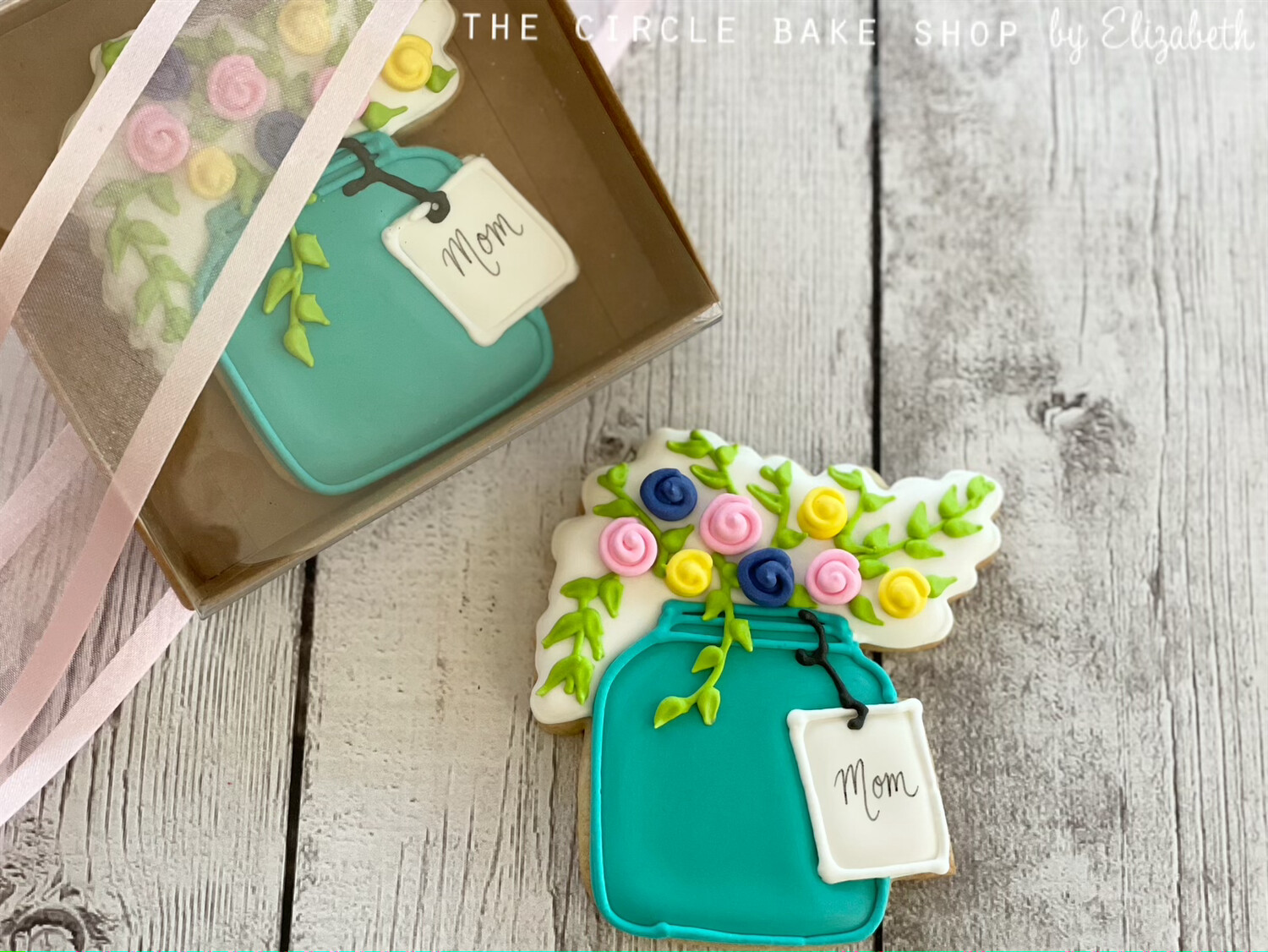 Single Cookie Flower Jar Single Cookie Flower Jar
