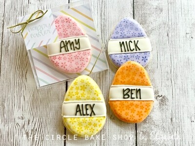 Personalized Easter Egg Cookie