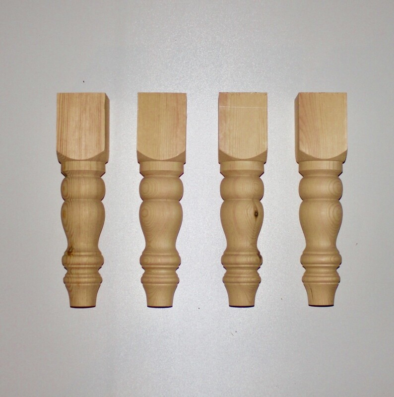 Pine Ex 2.5” Footstool leg . Set of four.