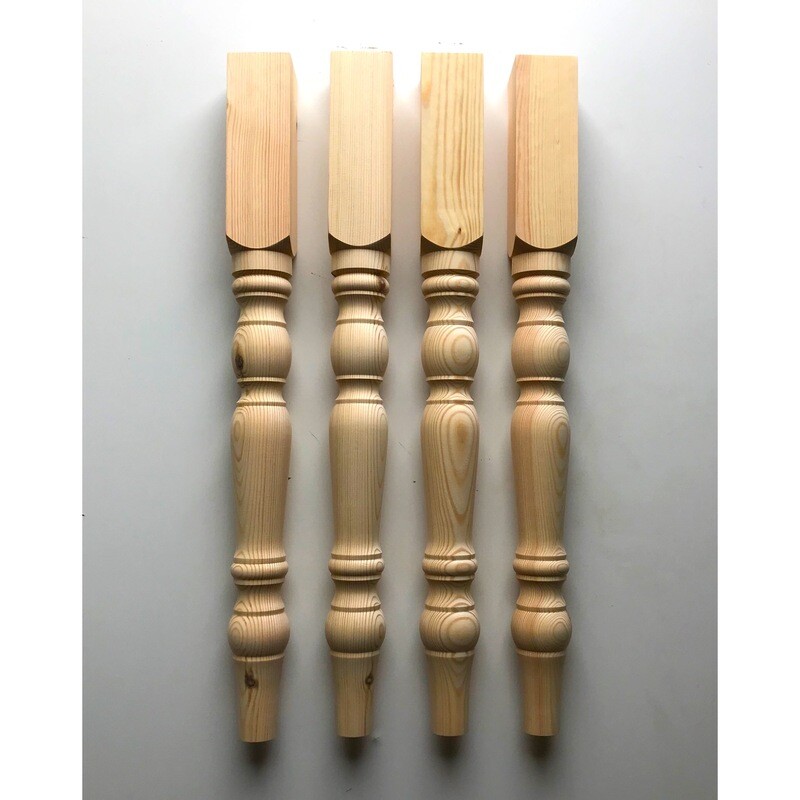 Pine 4” Extra tall table legs 900mm high . Set of four.