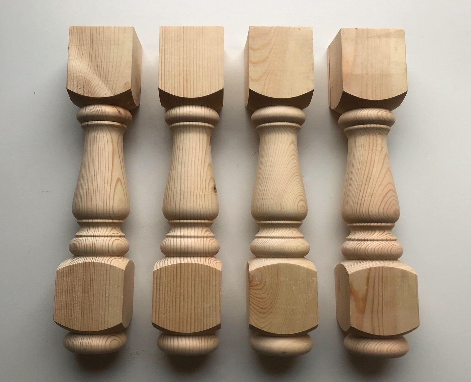 Pine 4” Refectory Coffee Table leg . Set of four.