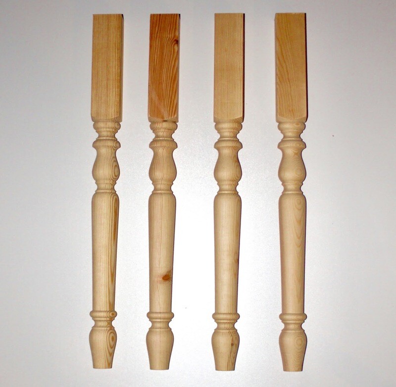 Pine 2.5” Dressing table legs style one. Set of four.