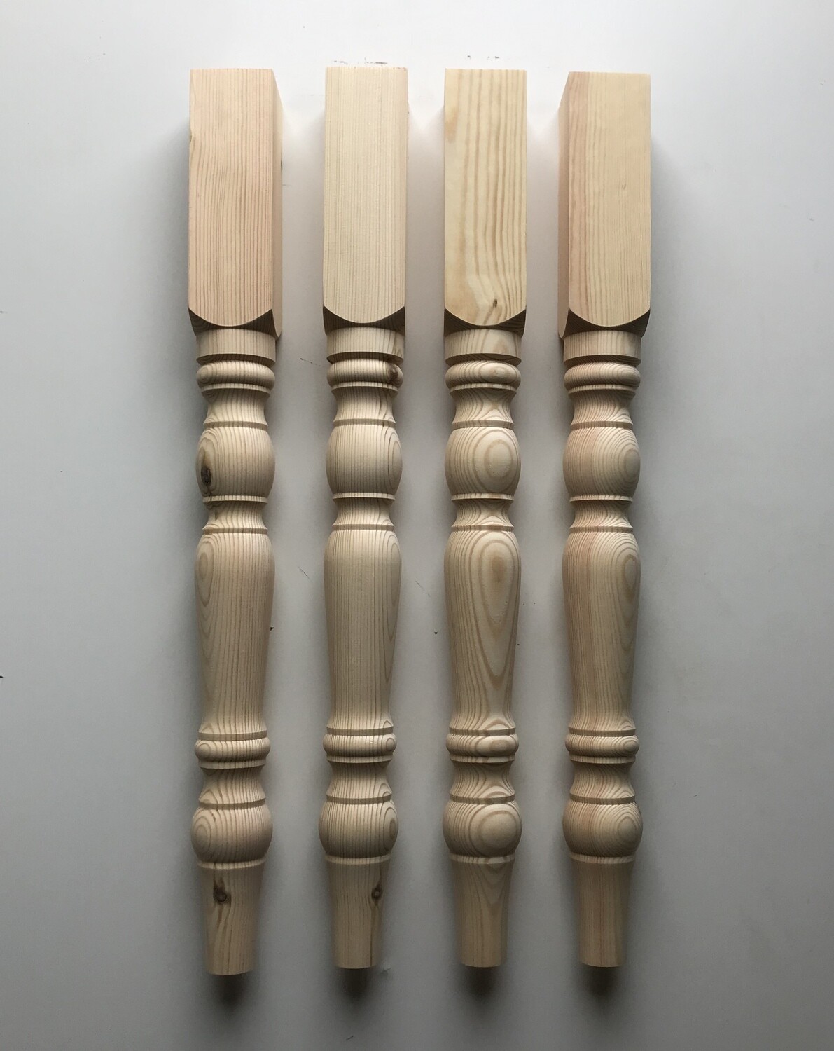 Pine 3” Farmhouse table legs style one. Set of four.