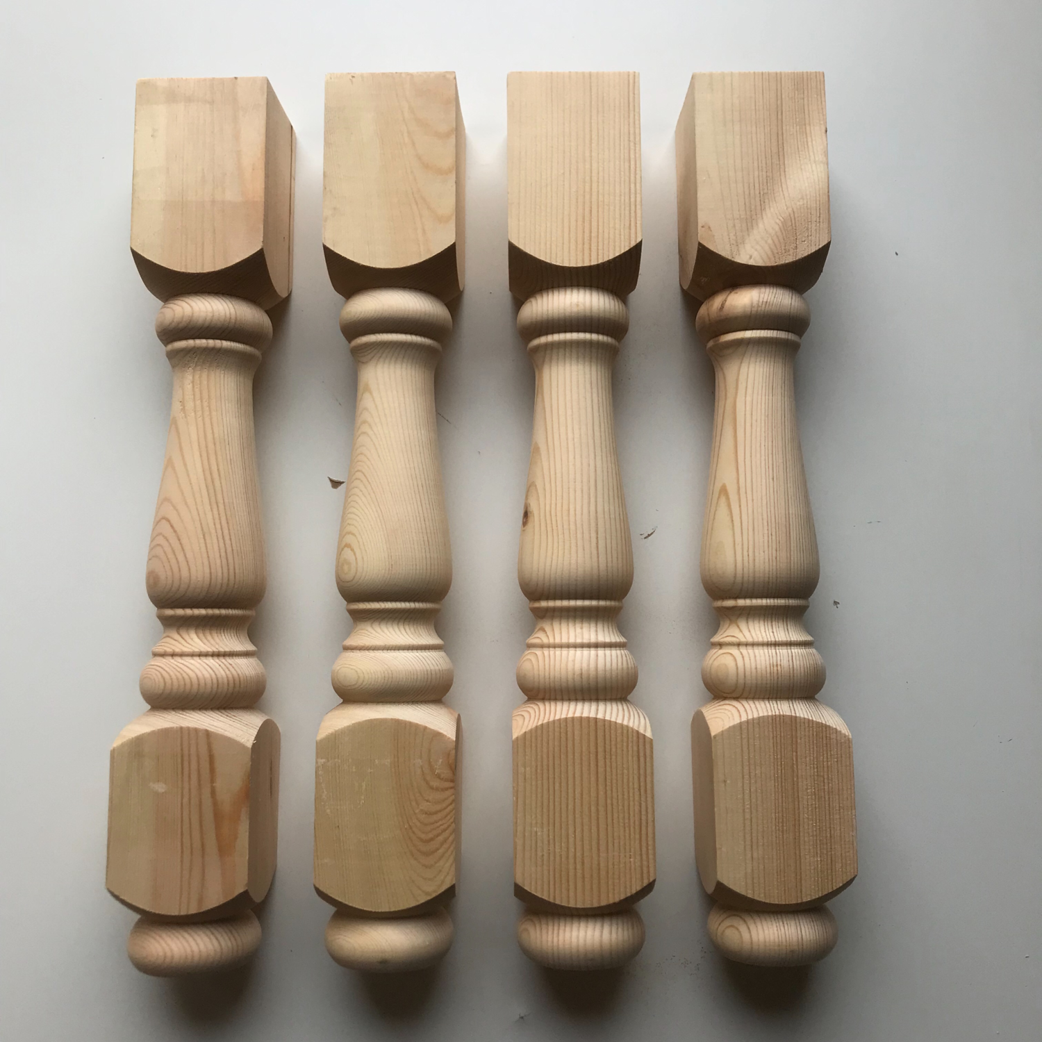 Pine 3” Refectory Coffee Table leg . Set of four.