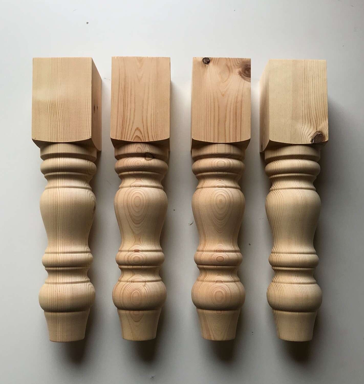Pine 4” Bench or Coffee Table leg . Set of four.