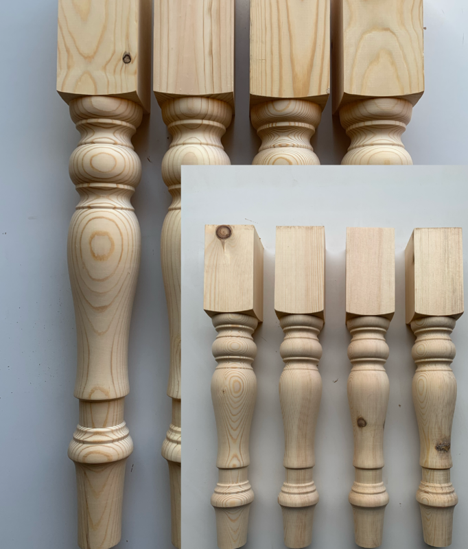 Table and bench leg combo style seven.