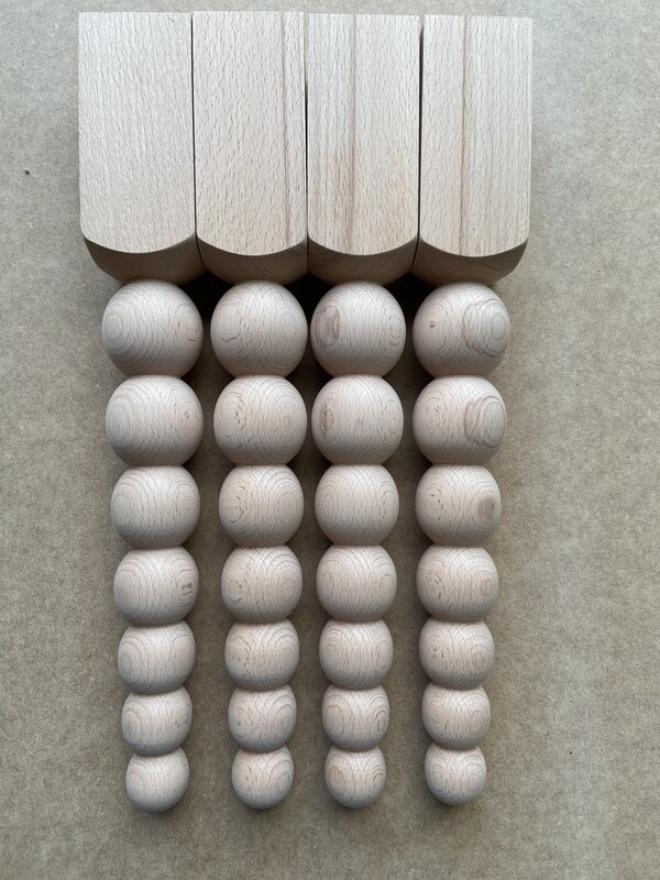 Bobbin Pearl bench leg . Set of four.