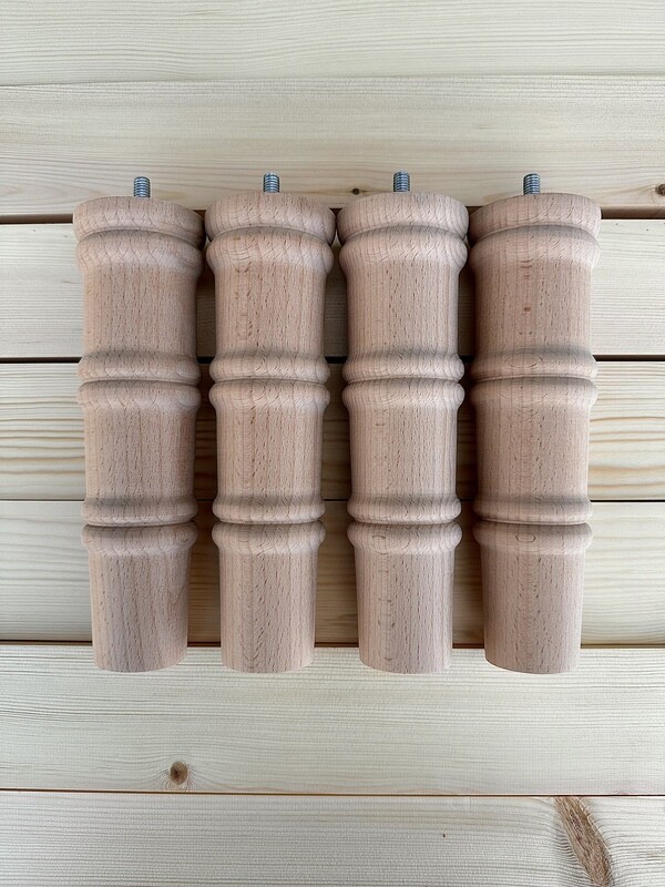 Faux Bamboo stool leg 65mm wide, 200mm high . Set of four.