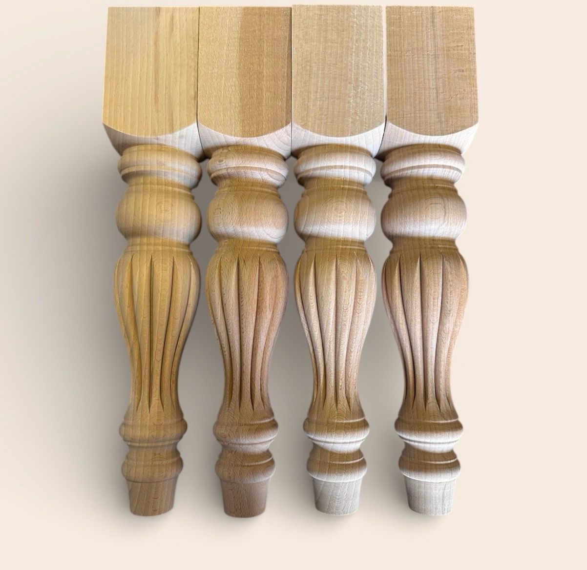 Reeded Stool leg . Set of four.