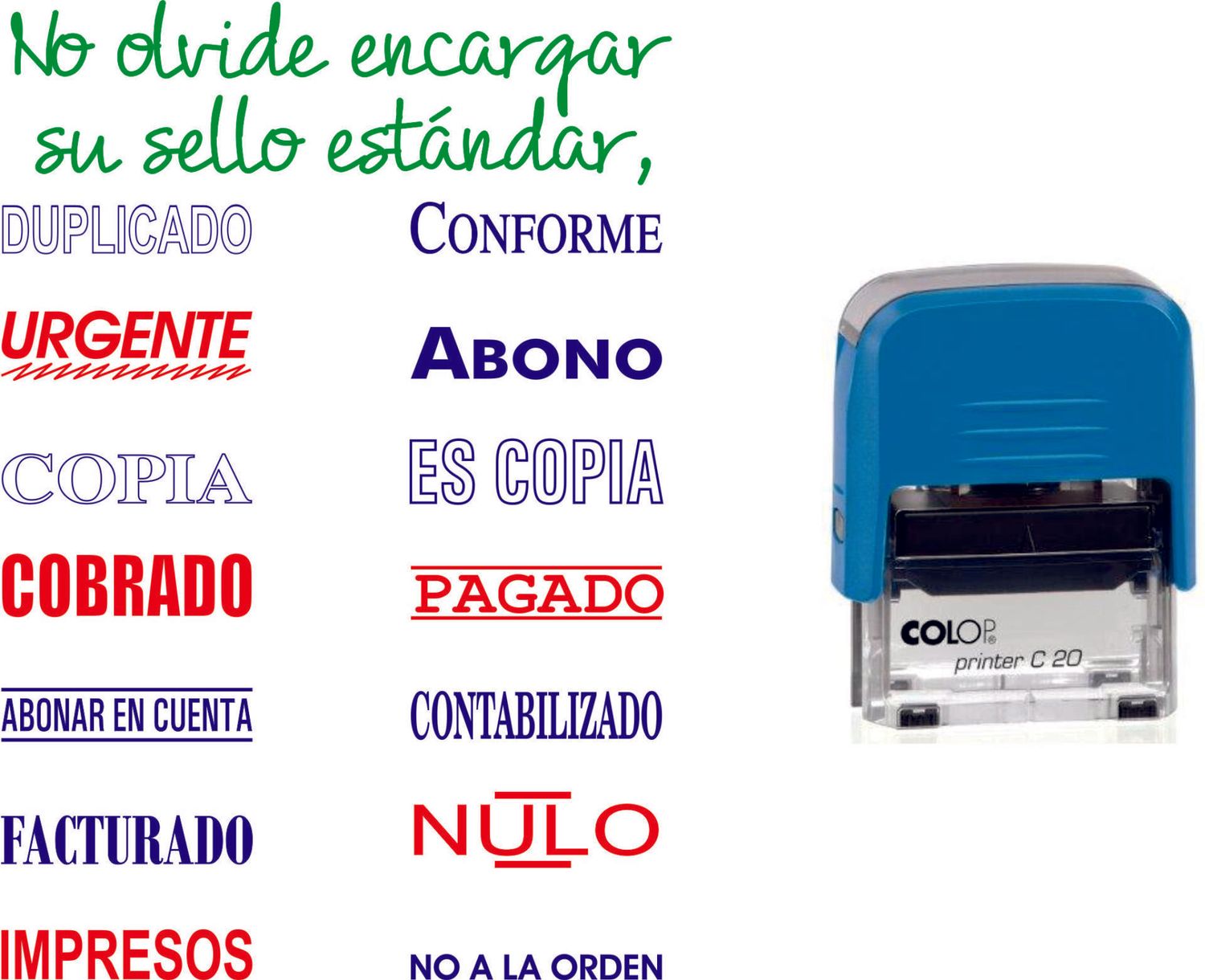 Sello de entintaje automático con texto Es Copia