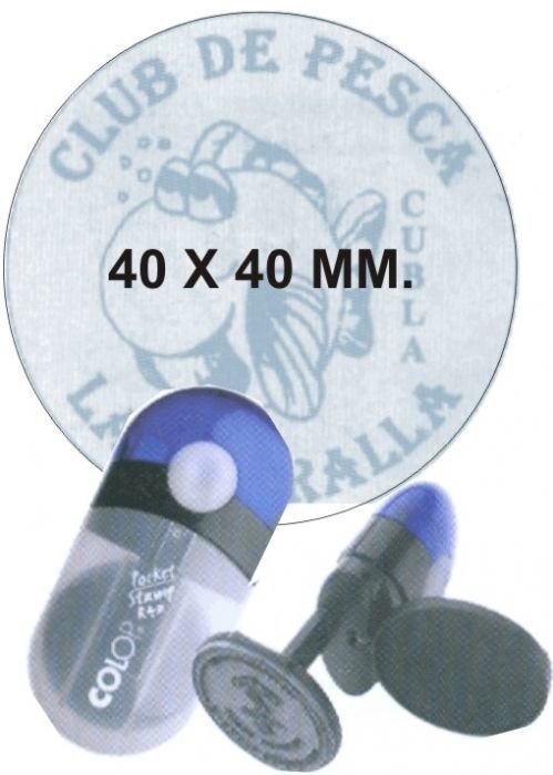 Sello de bolsillo personalizado ref pocket stamp redondo