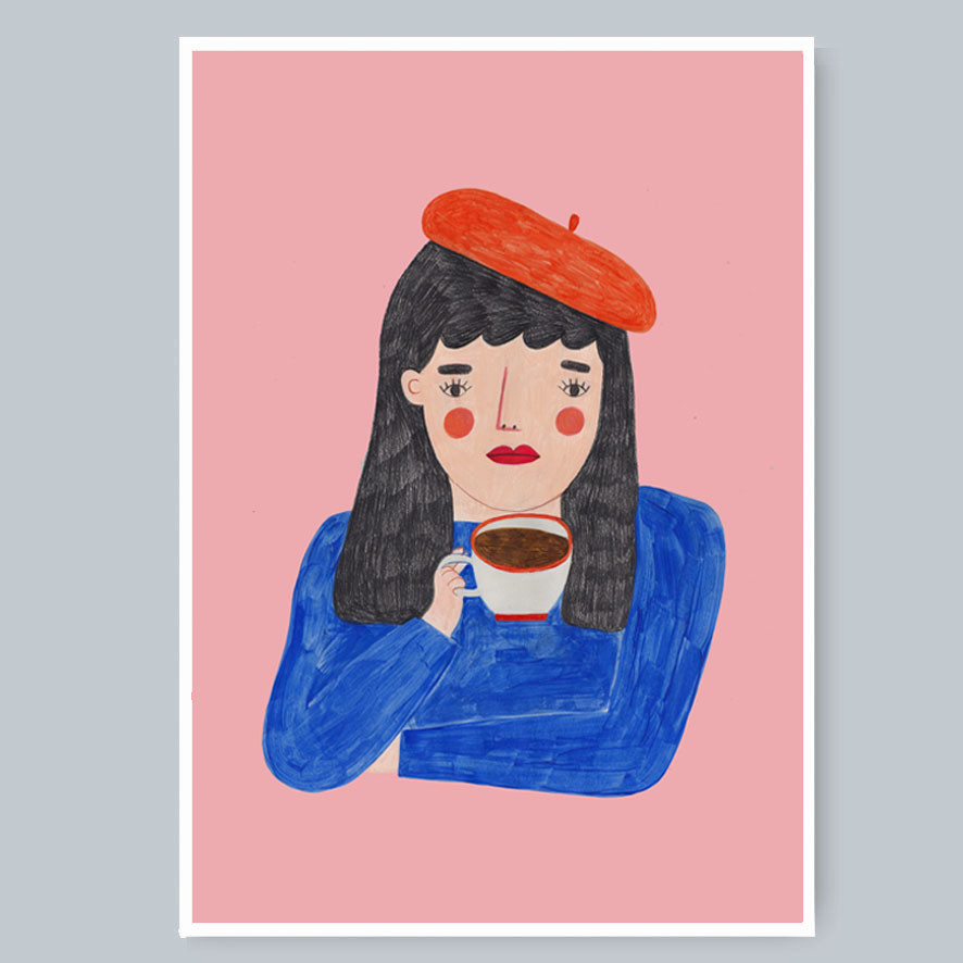 FRENCH GIRL print