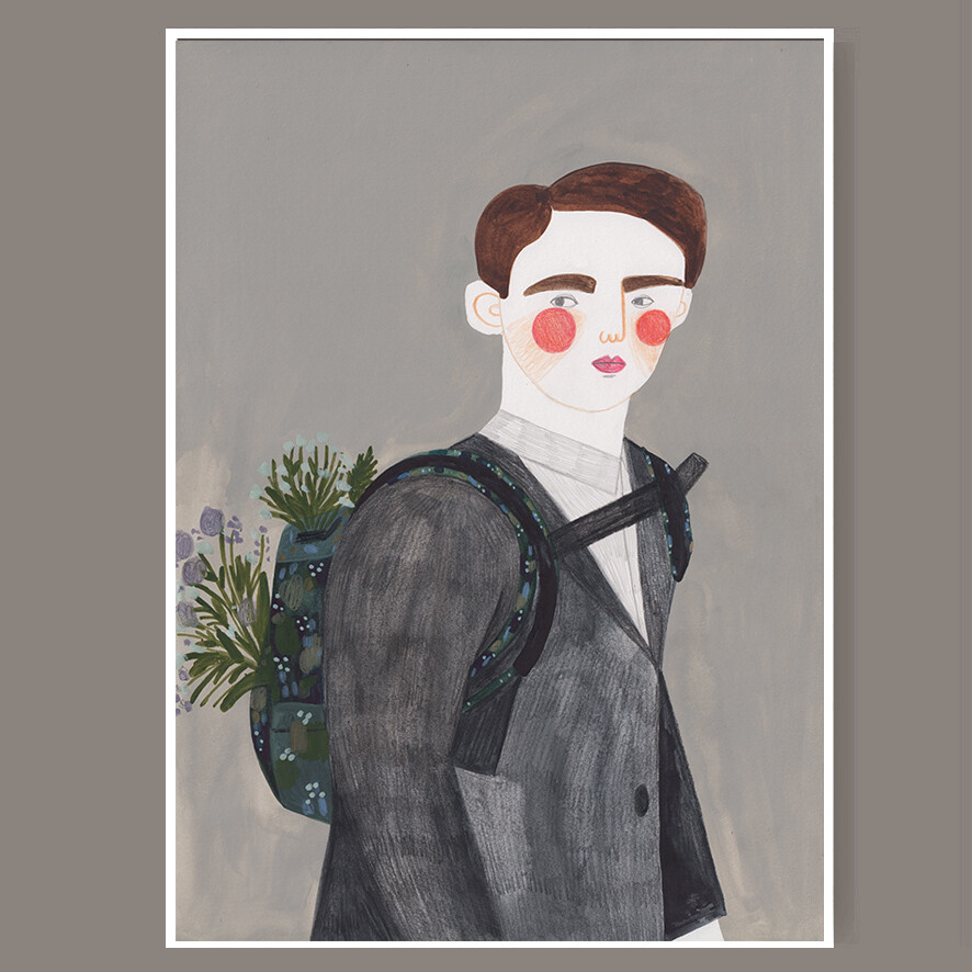 HM X ERDEM BOY original painting A3