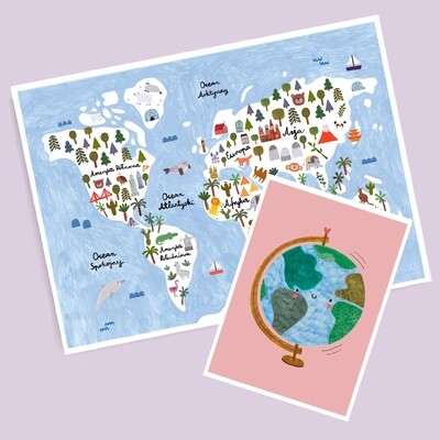 WORLD MAP print