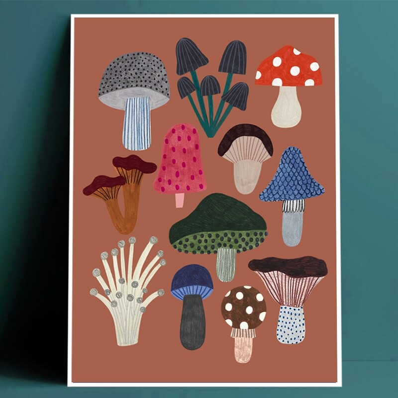 MUSHROOMS print