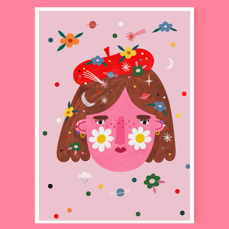 RED BERET print