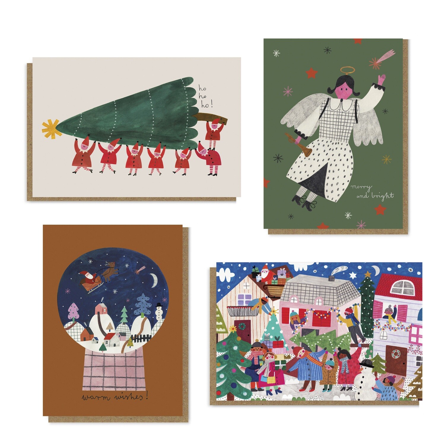 CHRISTMAS MINIPRINTS / CARDS A5 PACK OF 4