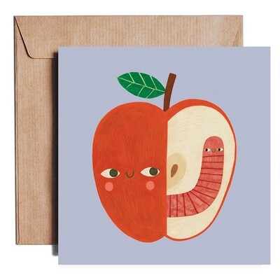 APPLE AND WORM card