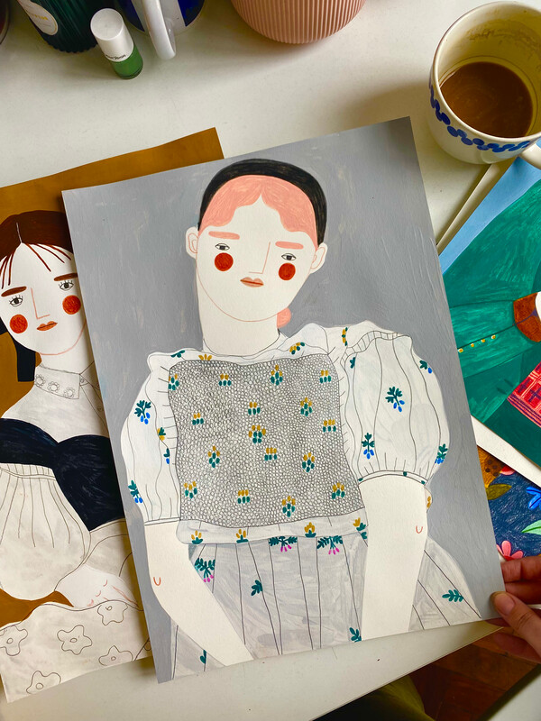 CECILE original painting A3