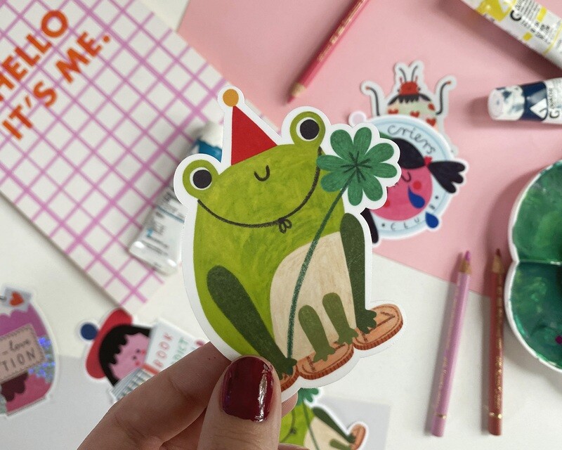 LUCKY FROG sticker