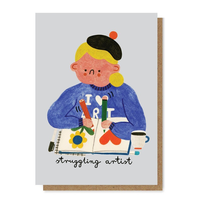 STRUGGLING ARTIST card