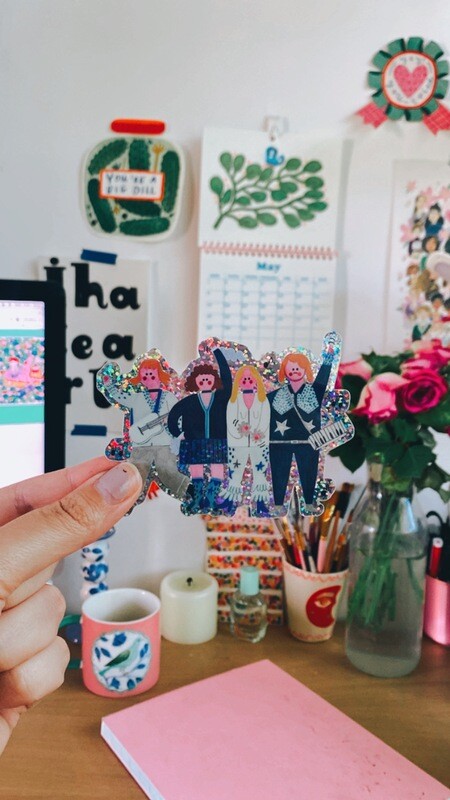 ABBA glitter sticker