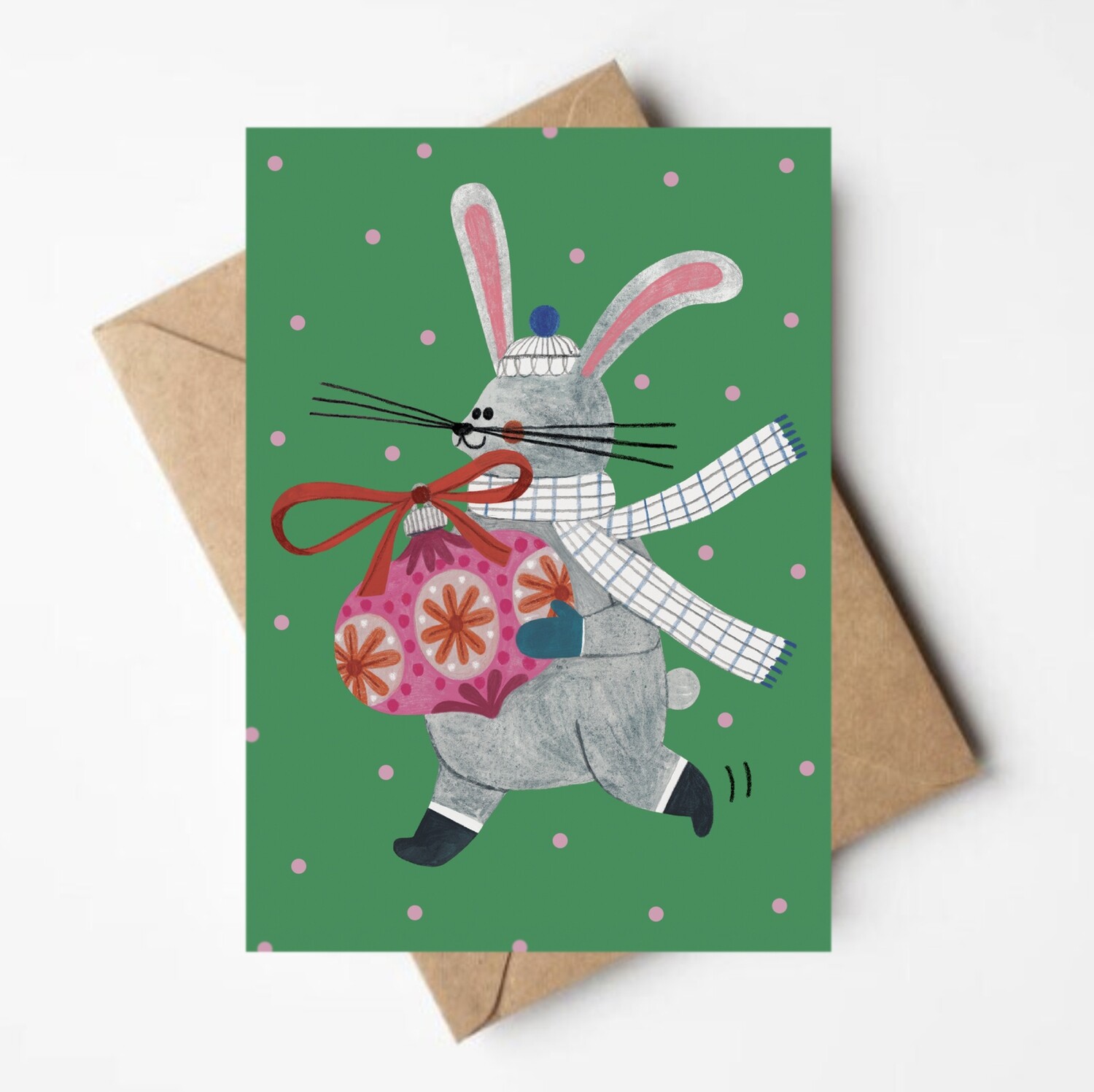 CHRISTMAS BUNNY card