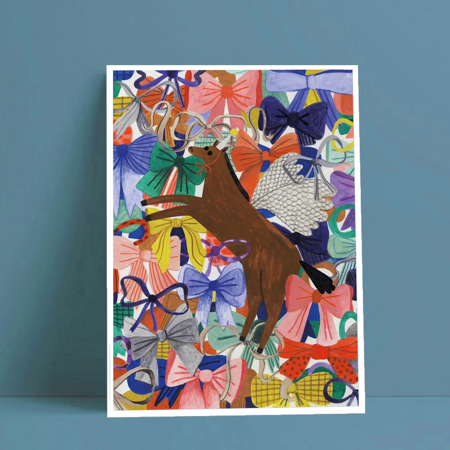 UNICORN AND BOWS print