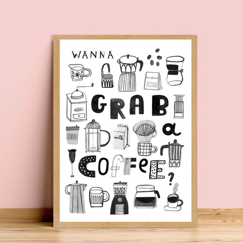 WANNA GRAB A COFFE? print