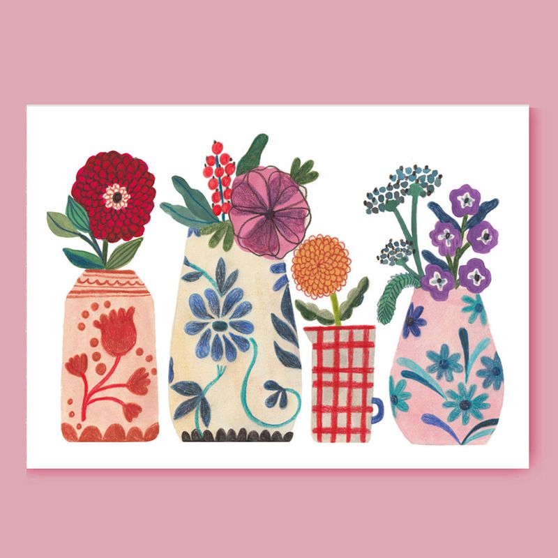 FLOWERS and VASES print