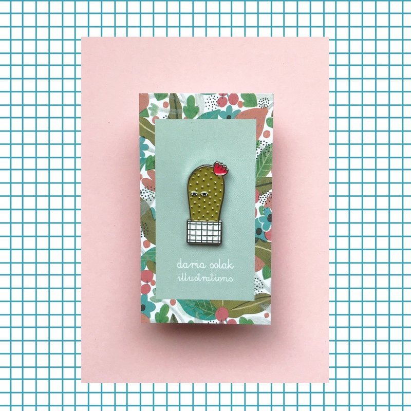 Cacti enamel pin