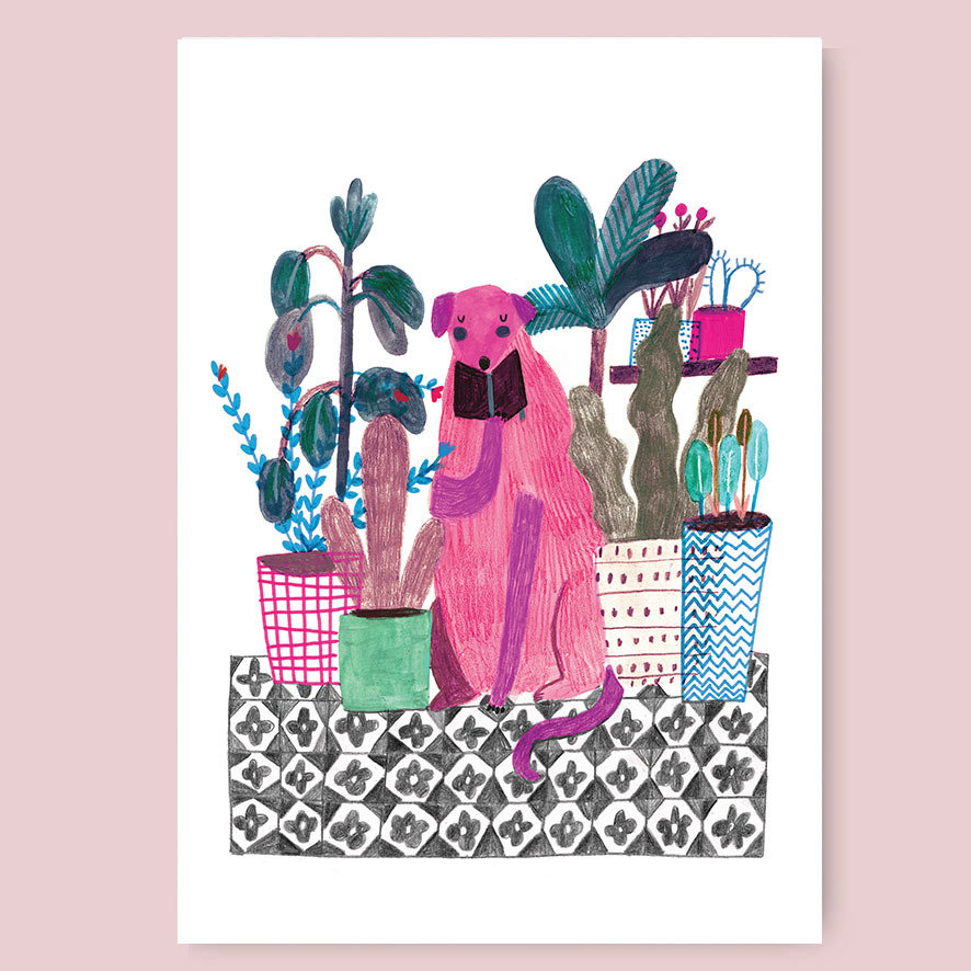 PINK DOG print