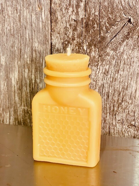 Beeswax candle - Small Honey Jar