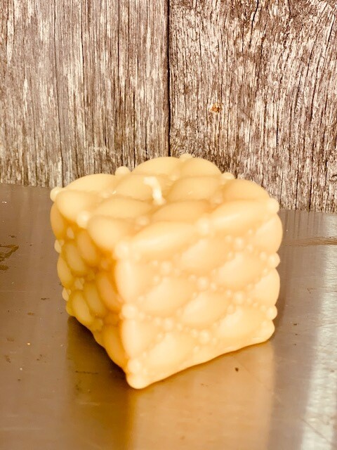 Beeswax candle - Beaded Pillow