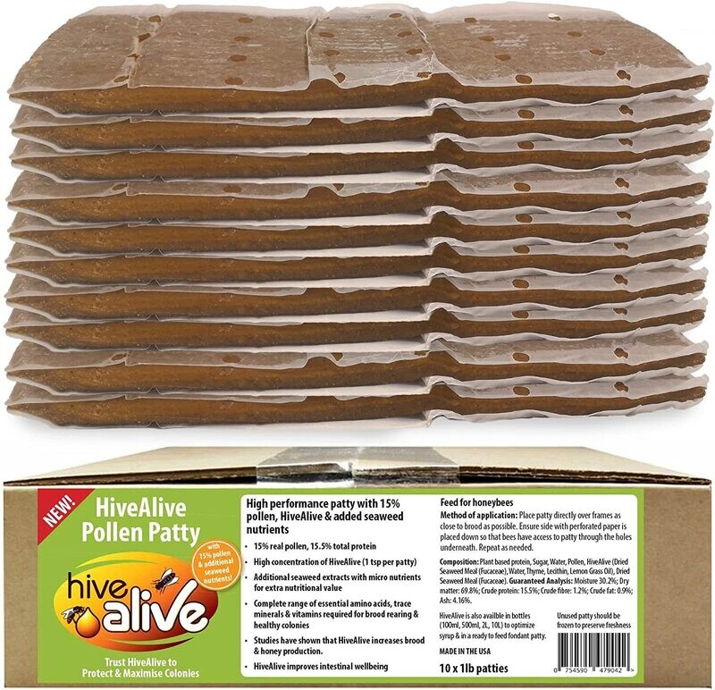 Hive Alive Pollen Patty (10LB)