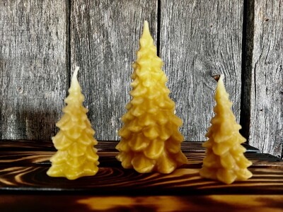 Beeswax candle - Christmas Tree Set