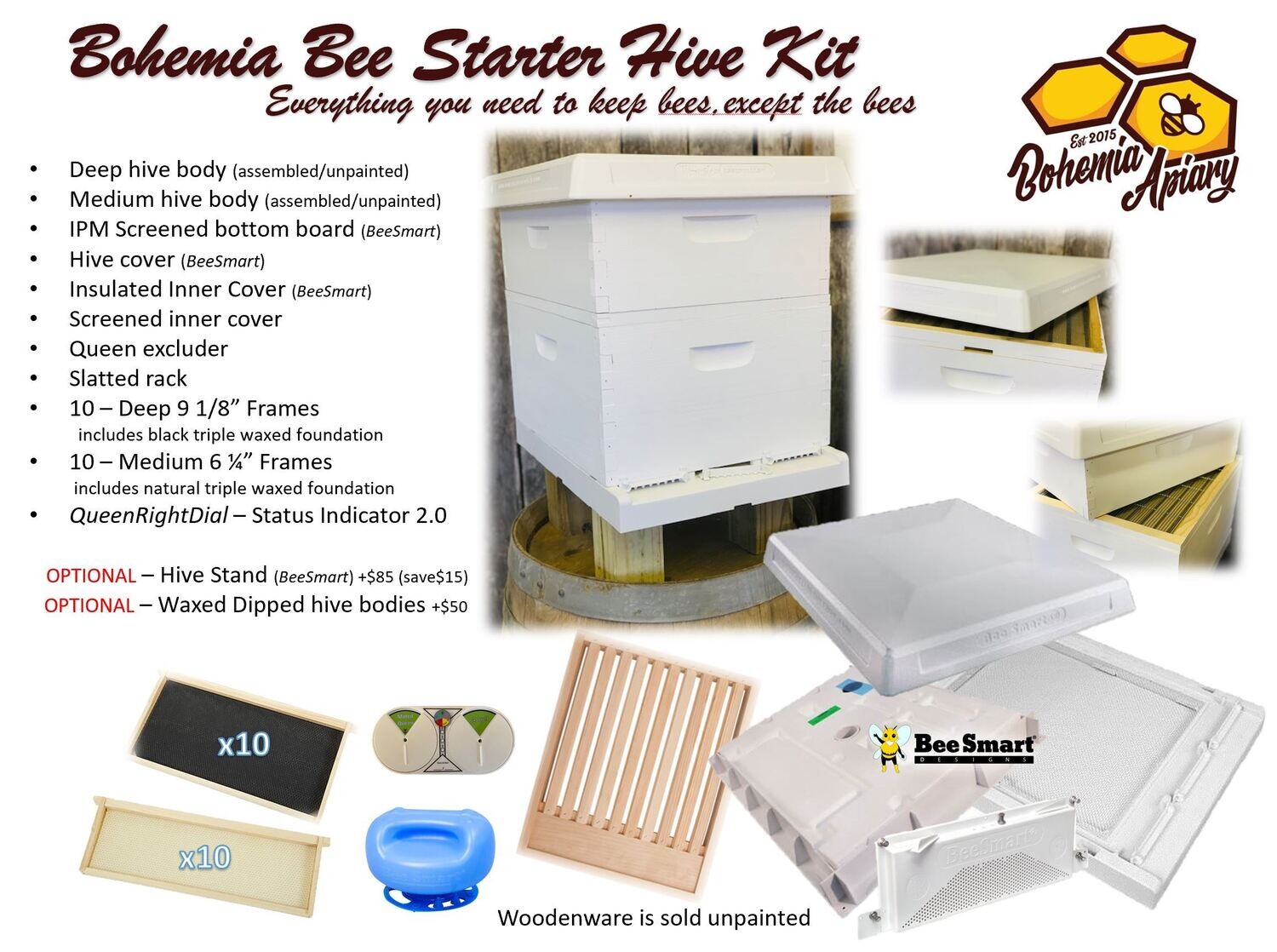 Bohemia Bee Starter Hive Kit