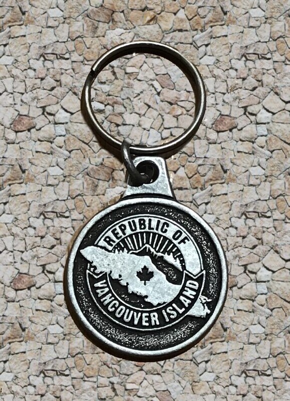 Double sided metal keychain