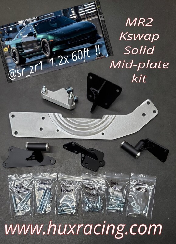 MR2 SW20 Kswap Motor Plate Kit /  Solid or Poly / K20 and K24 transmission