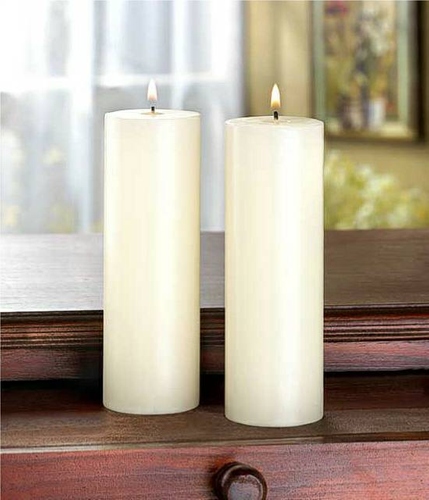 IVORY VANILLA TALL PILLARS