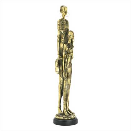 MASAI MOTHER &amp; DAUGHTER STATUE