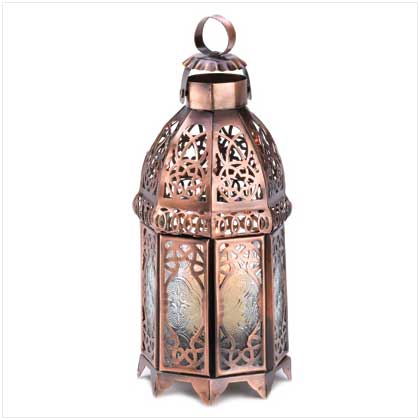 COPPER MOROCCAN CANDLE LAMP