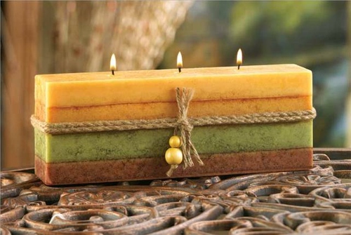 GOLDEN SPICE BRICK CANDLE