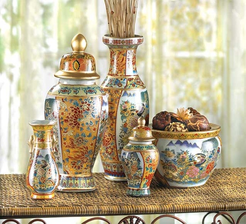 ASIAN PALACE VASE ENSEMBLE