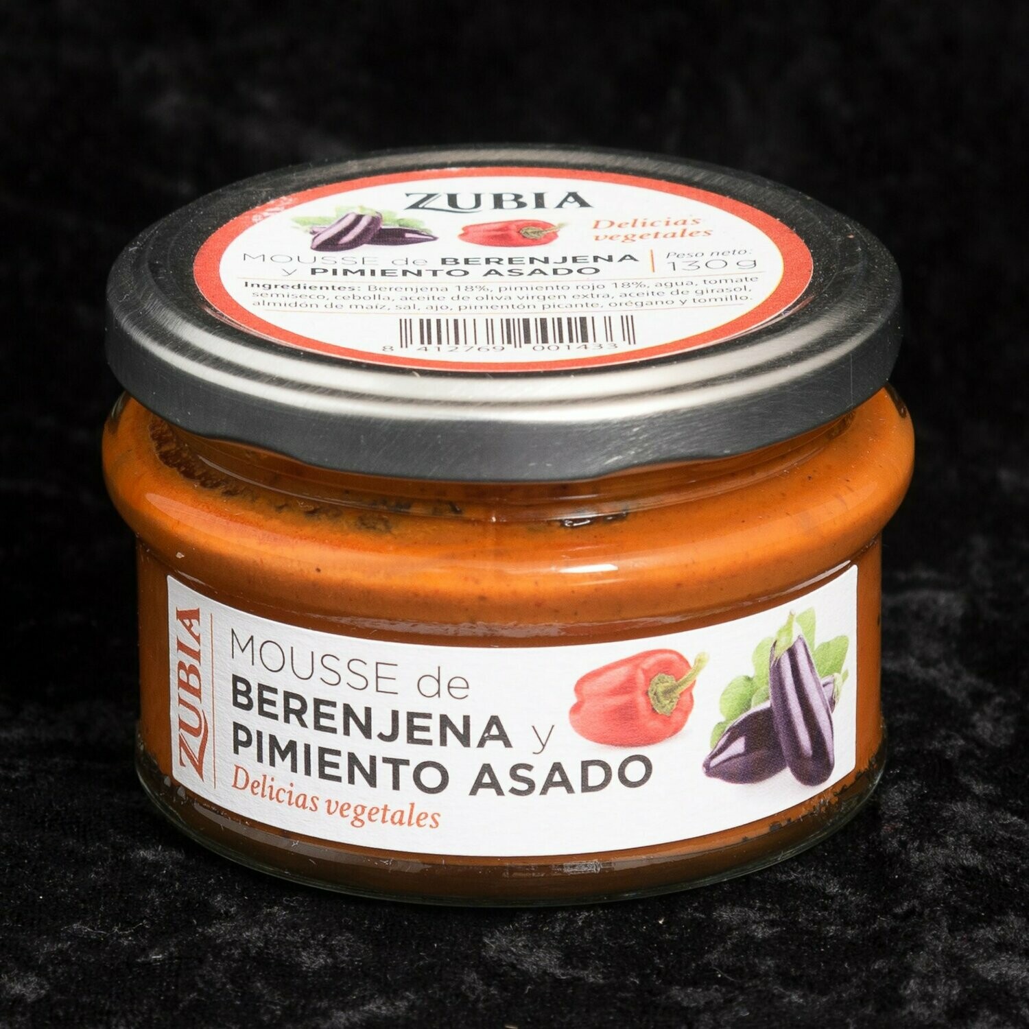 Roasted Red Pepper and Aubergine mousse, Zubia (130 g)