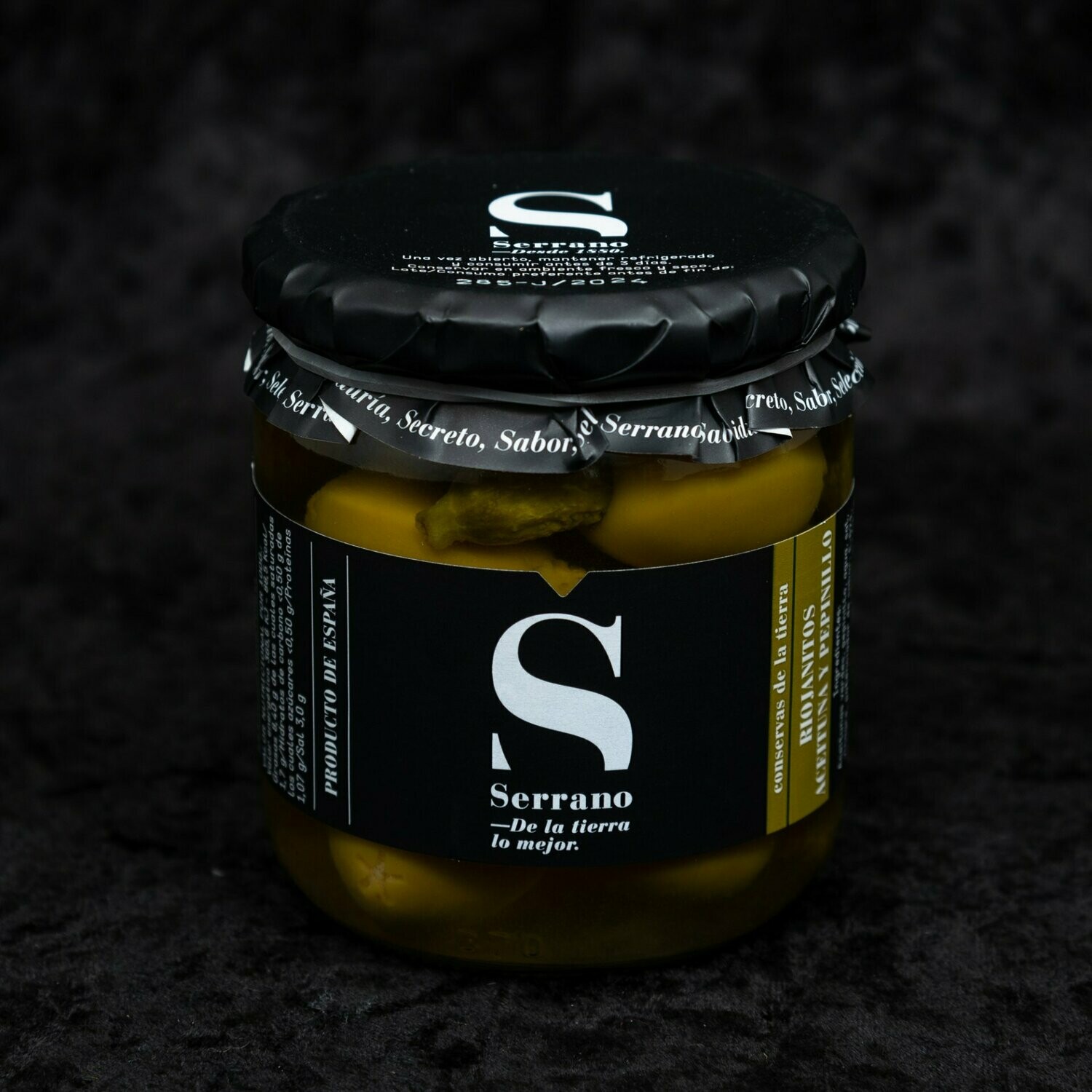 Gherkin-Stuffed Olives ‘Riojanitos’ , Serrano (350g)