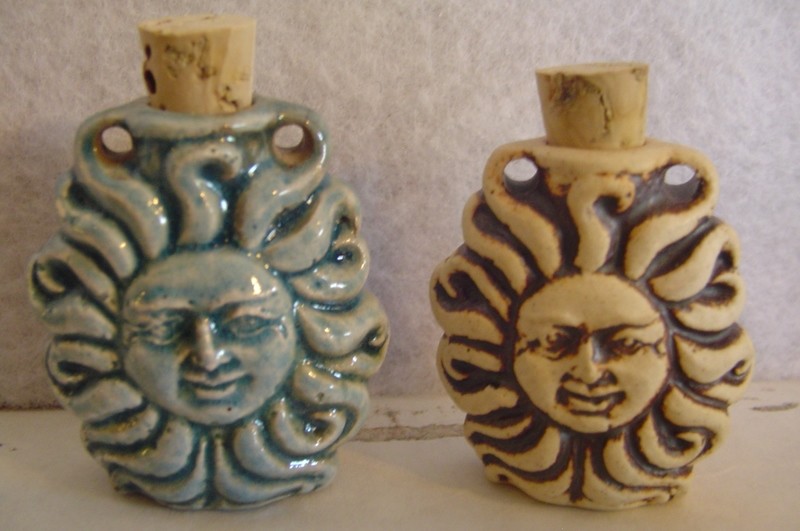Tiny Ceramic Bottle - Sun