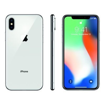 Apple iPhone X 64GB, Silver Unlocked Pre-pay Cellular Apple iPhone X 64GB, Silver Unlocked Pre-pay Cellular