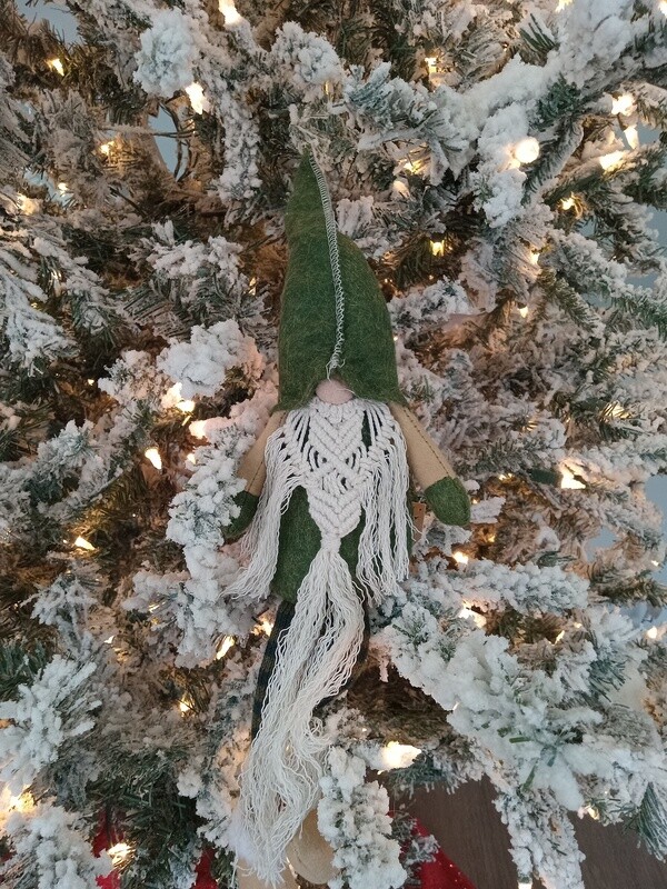 Long-legged Gnome with Macrame Beard